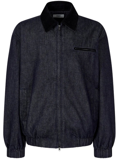 Corduroy-Collar Denim Jacket