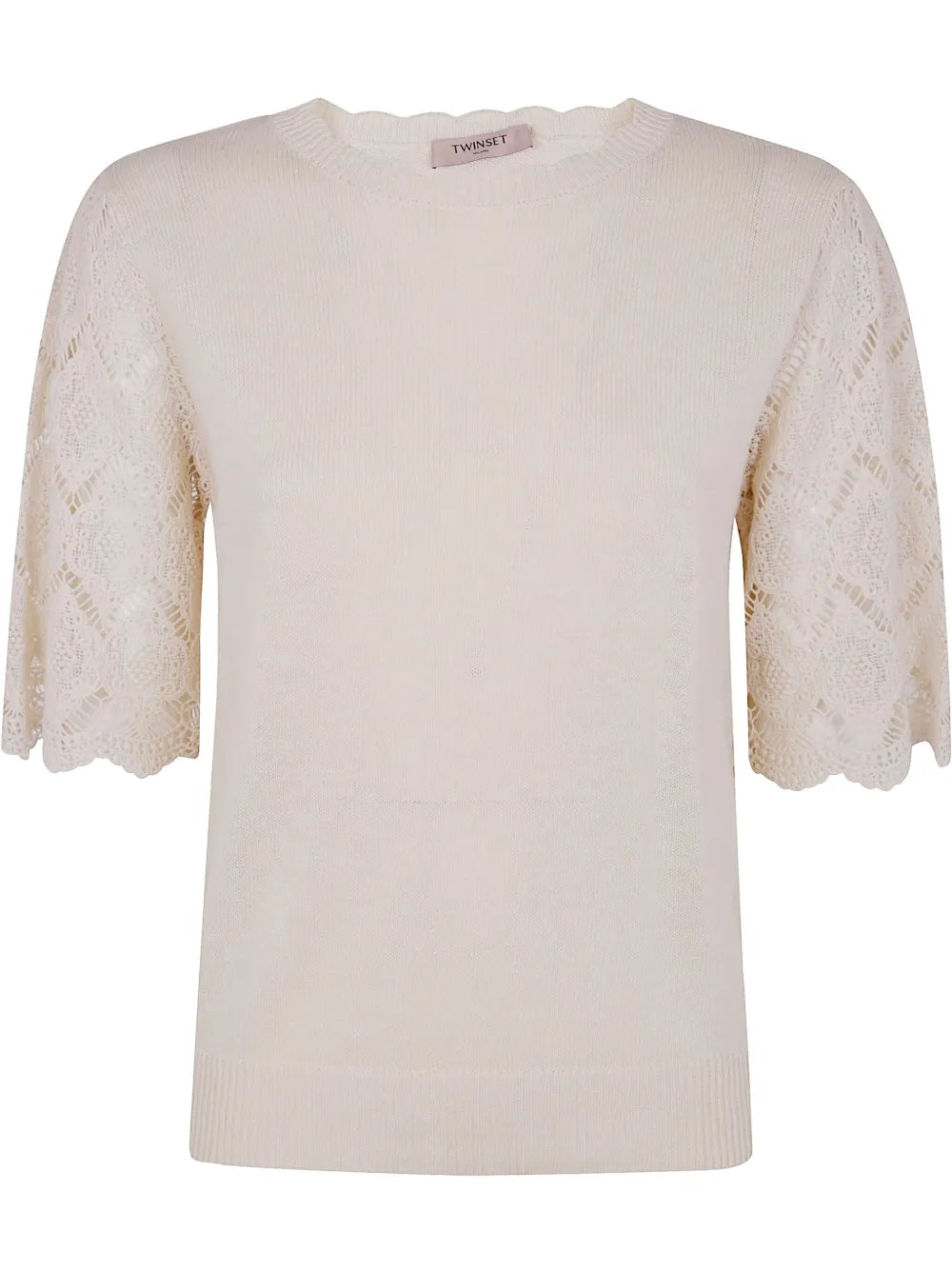Lace-Sleeved Blouse