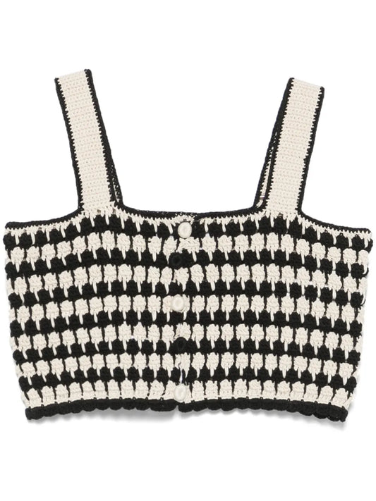 Crochet-Knit Top