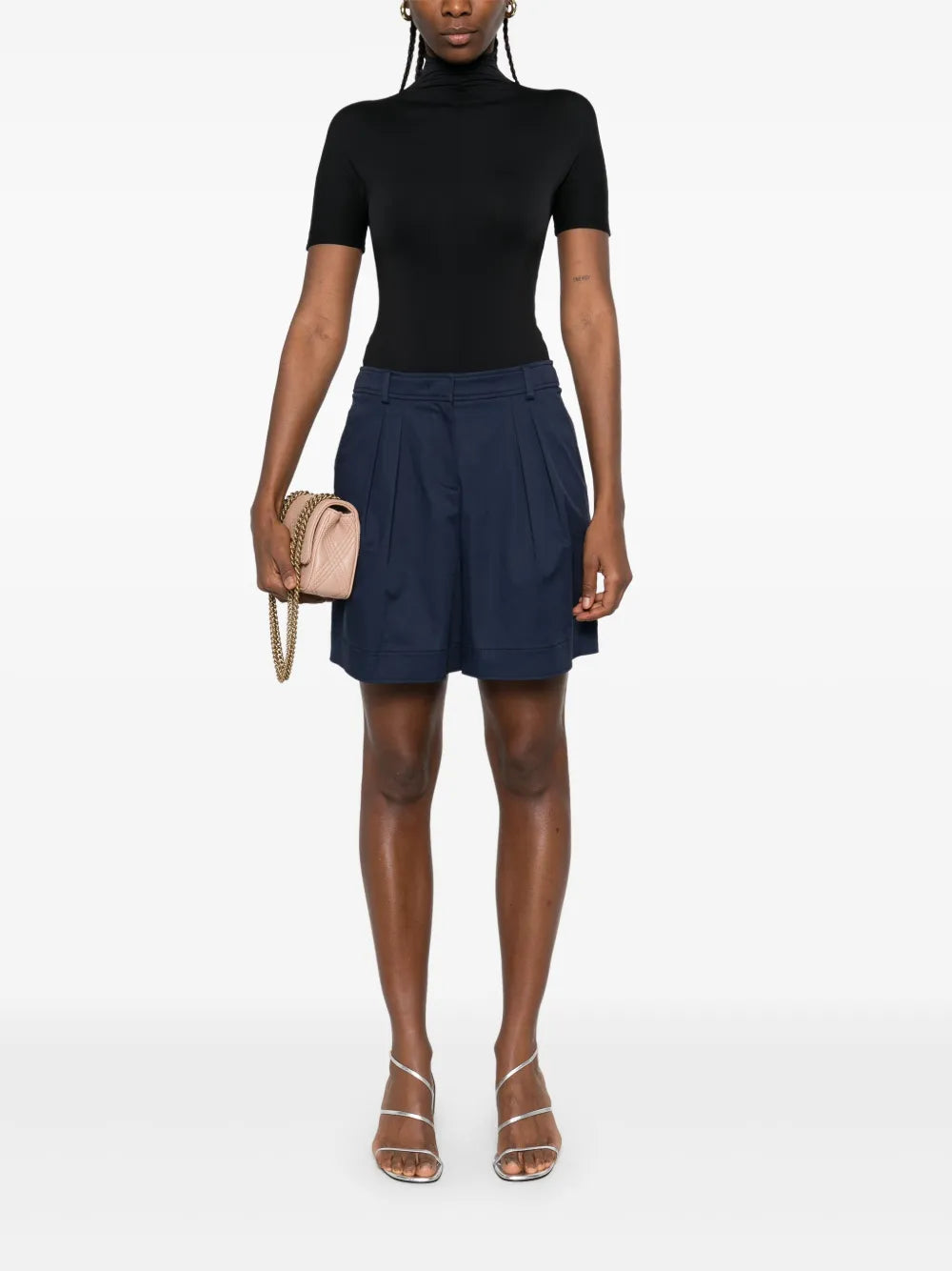 Pleat-Detail Shorts