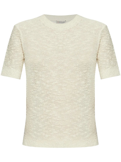 Bouclé Open-Knit T-Shirt