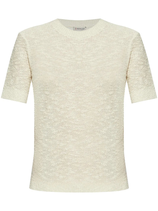 Bouclé Open-Knit T-Shirt