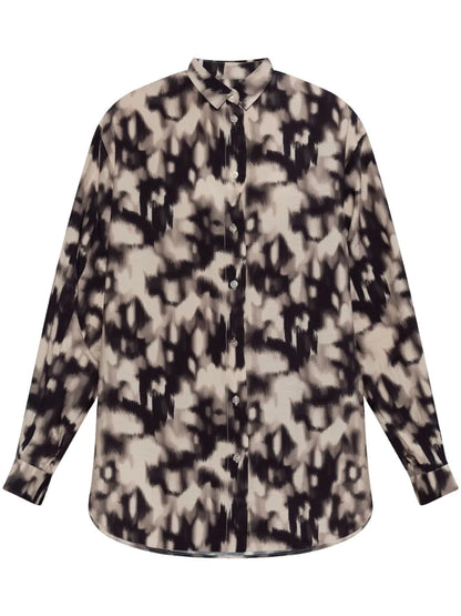 Abstract-Pattern Print Shirt