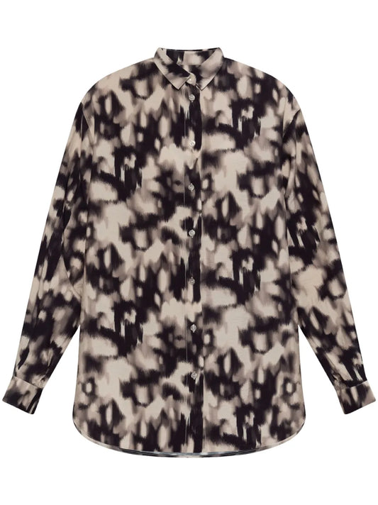 Abstract-Pattern Print Shirt
