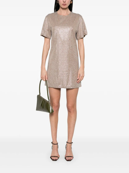 Crystal-Embellished Mini Dress