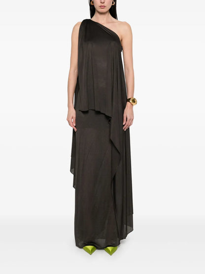 One-Shoulder Empire-Style Maxi Dress