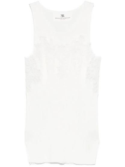 Floral-Appliqué Tank Top