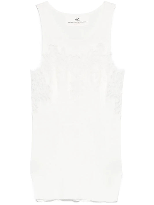 Floral-Appliqué Tank Top