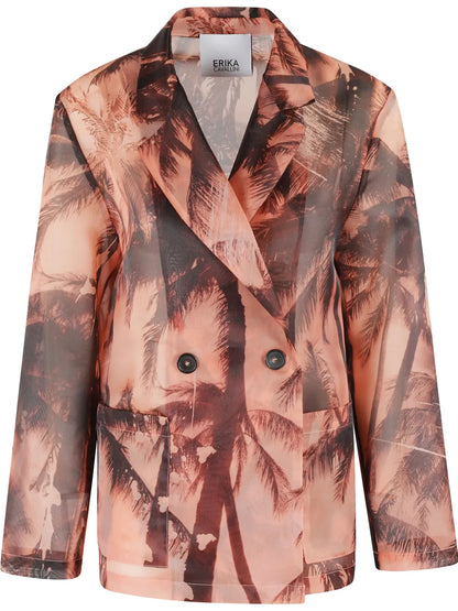 Palm Tree-Print Blazer