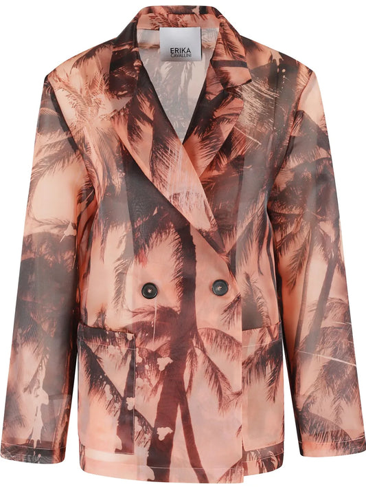 Palm Tree-Print Blazer