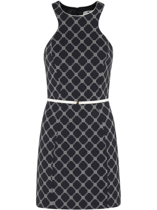 Printed Crêpe Mini Dress