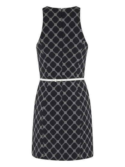 Printed Crêpe Mini Dress