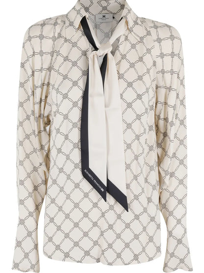 Scarf-Detail Blouse