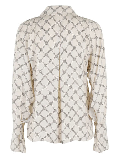 Scarf-Detail Blouse