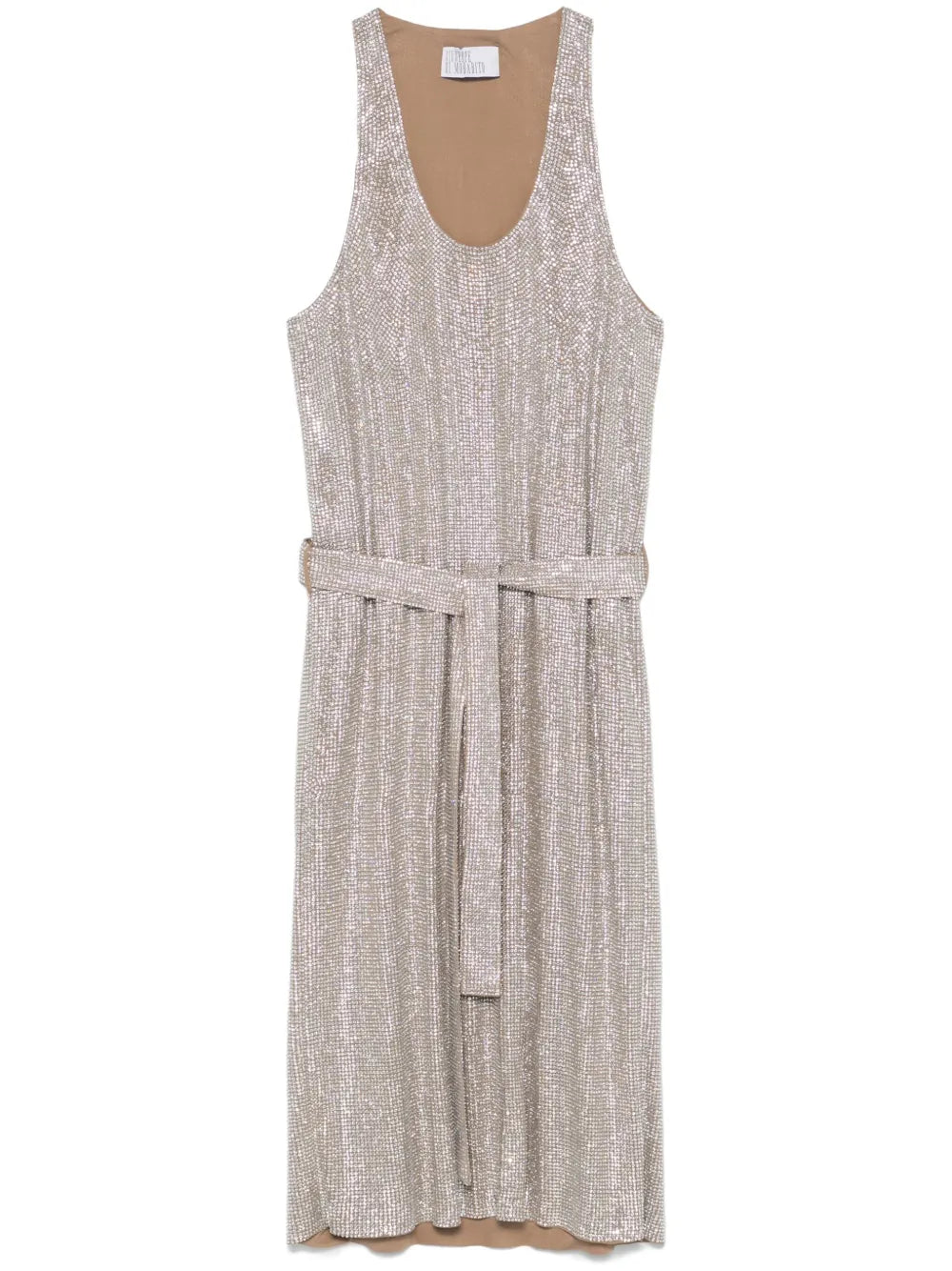 Crystal-Embellished Midi Dress