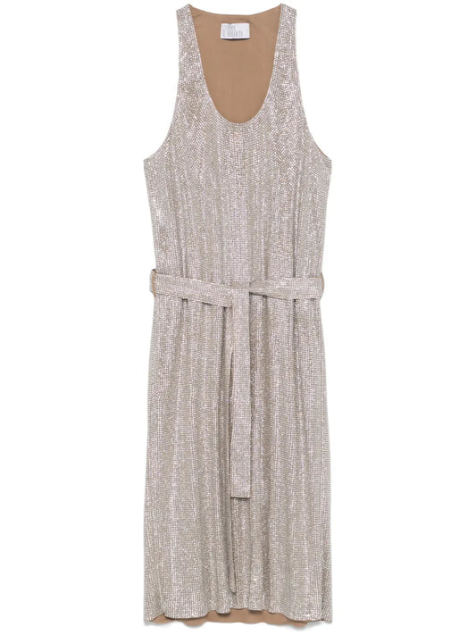 Crystal-Embellished Midi Dress