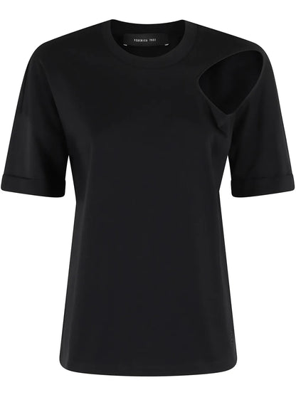 Cut-Out Jersey T-Shirt