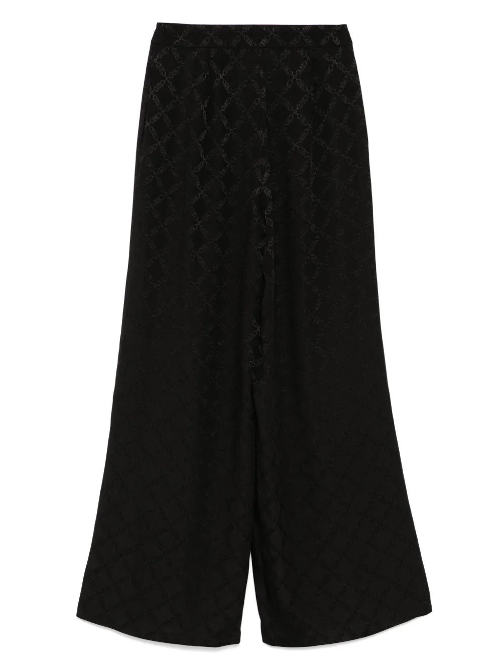 Empire Diamond-Jacquard Wide-Leg Trousers