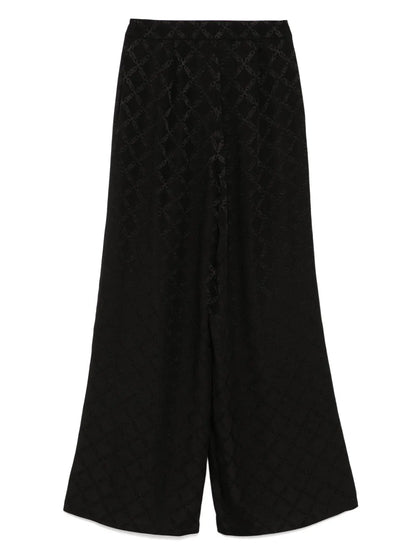 Empire Diamond-Jacquard Wide-Leg Trousers