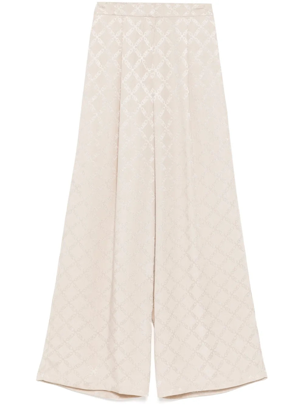 Empire Diamond-Jacquard Wide-Leg Trousers