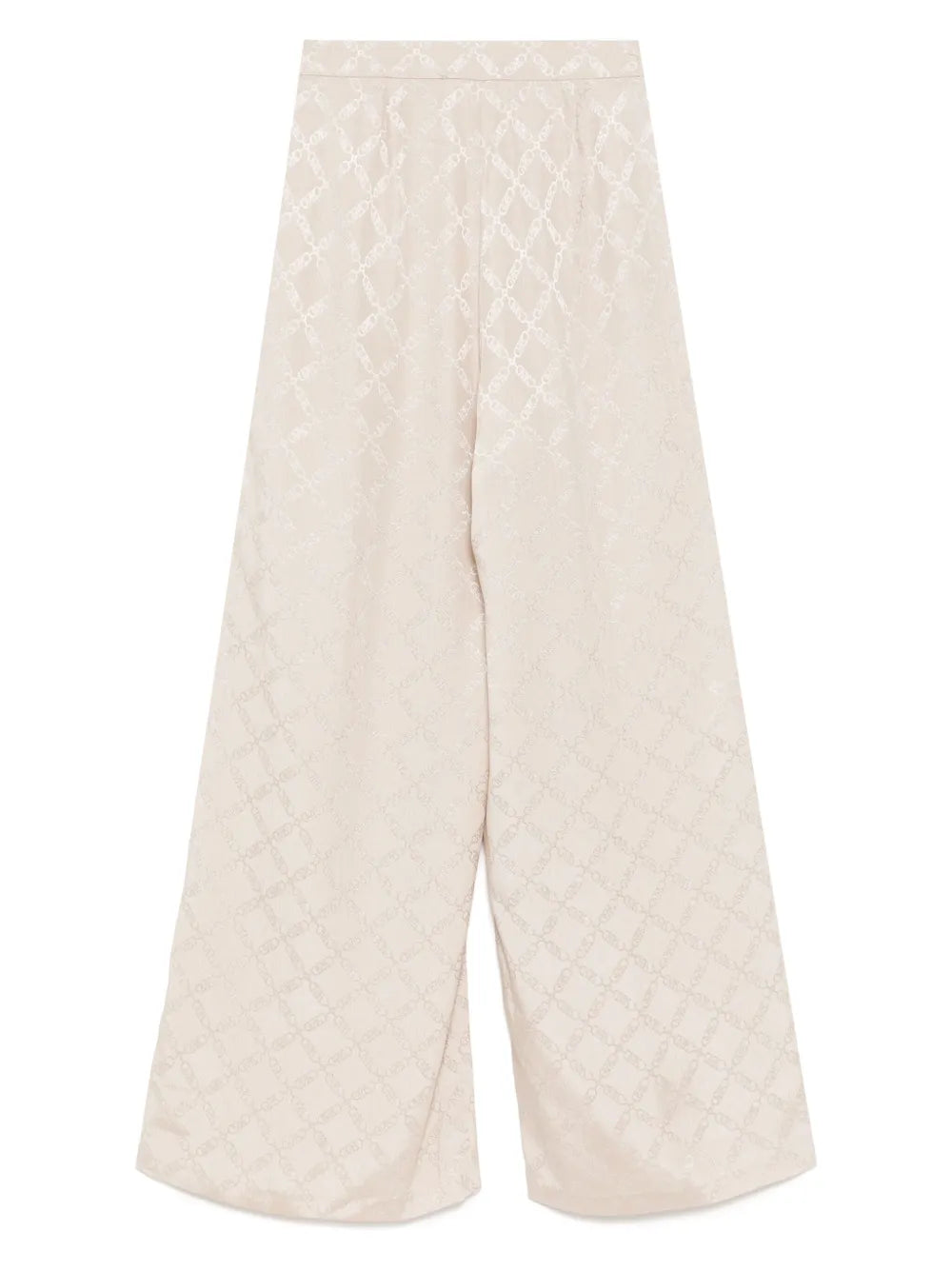 Empire Diamond-Jacquard Wide-Leg Trousers