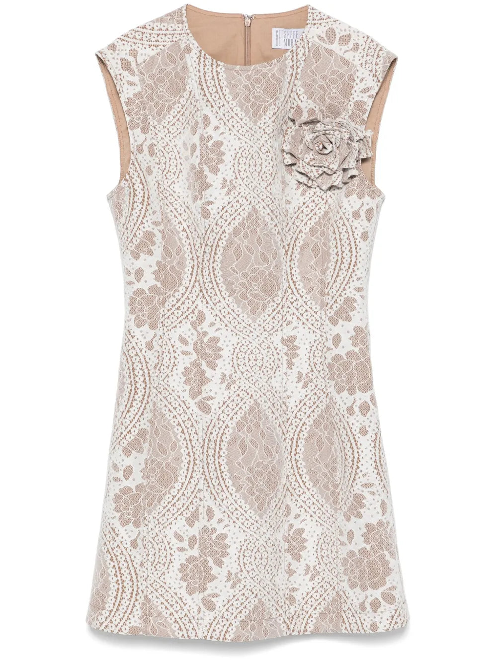 Lace-Overlay Mini Dress