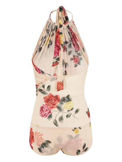 Floral-Print Bodysuit
