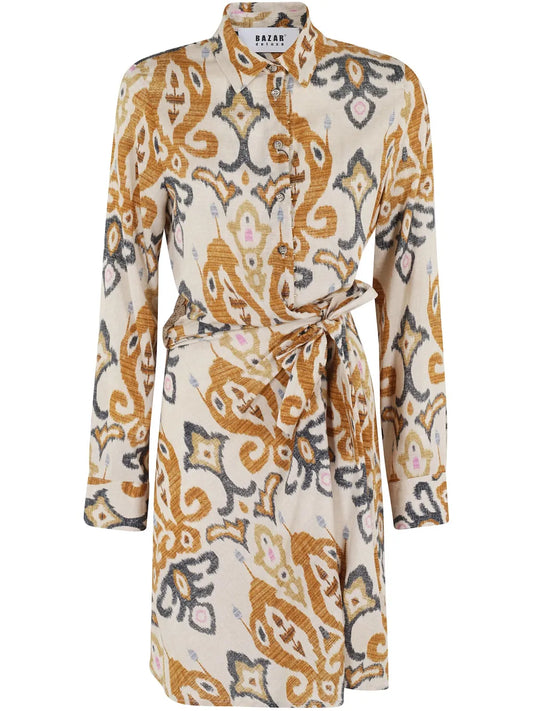 Paisley-Print Mini Dress
