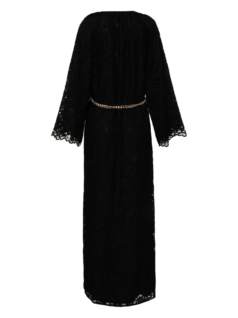 Floral-Lace Bell-Sleeves Kaftan