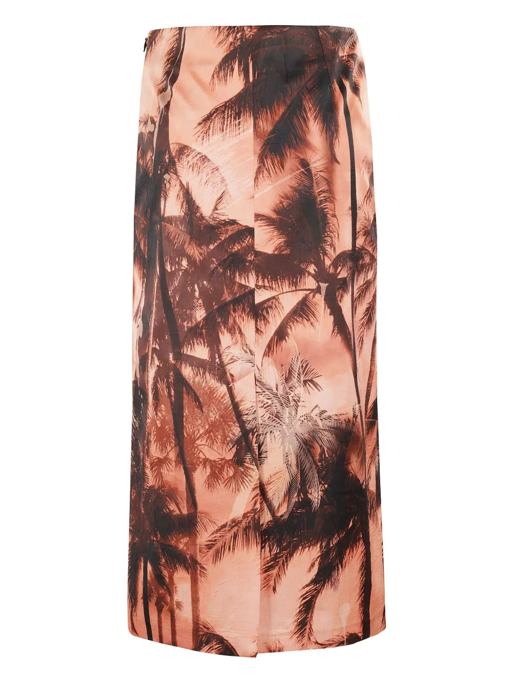 Graphic-Print Midi Skirt