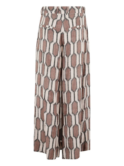 Geometric-Print Trousers