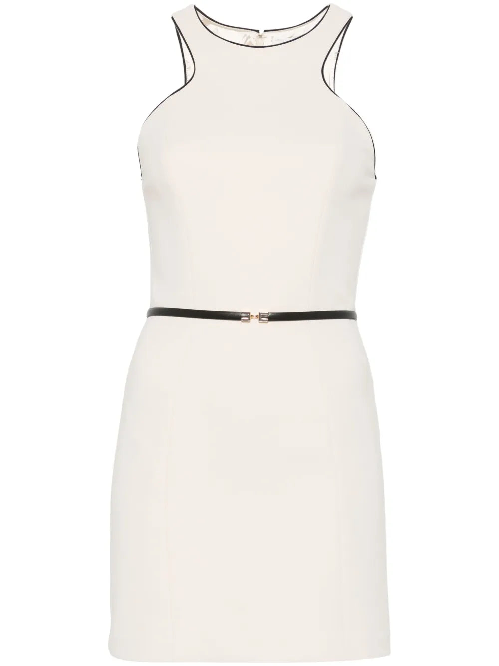 Belted Crepe Mini Dress