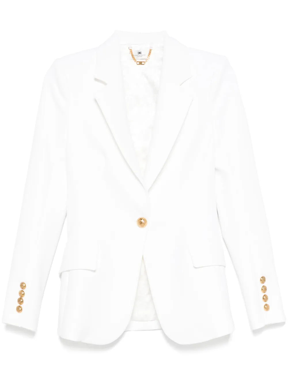Strap-Detail Crepe Blazer