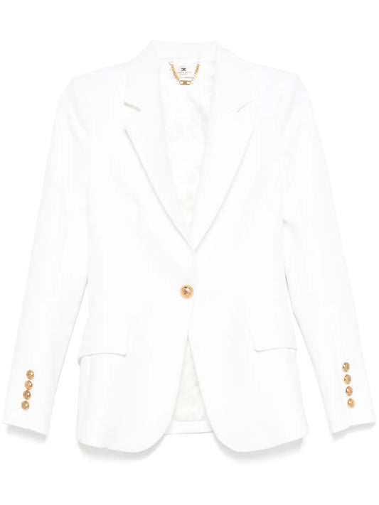Strap-Detail Crepe Blazer