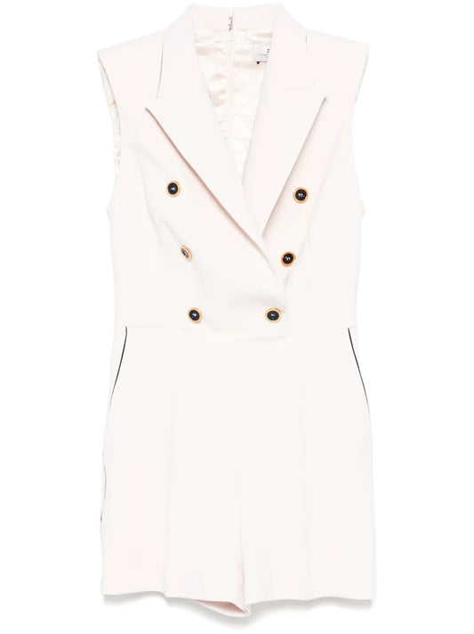 Double-Breasted Crepe Playsuit