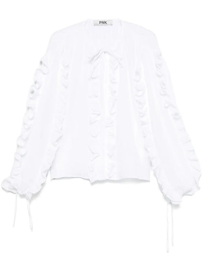 Ruffle-Trim Blouse