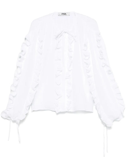 Ruffle-Trim Blouse