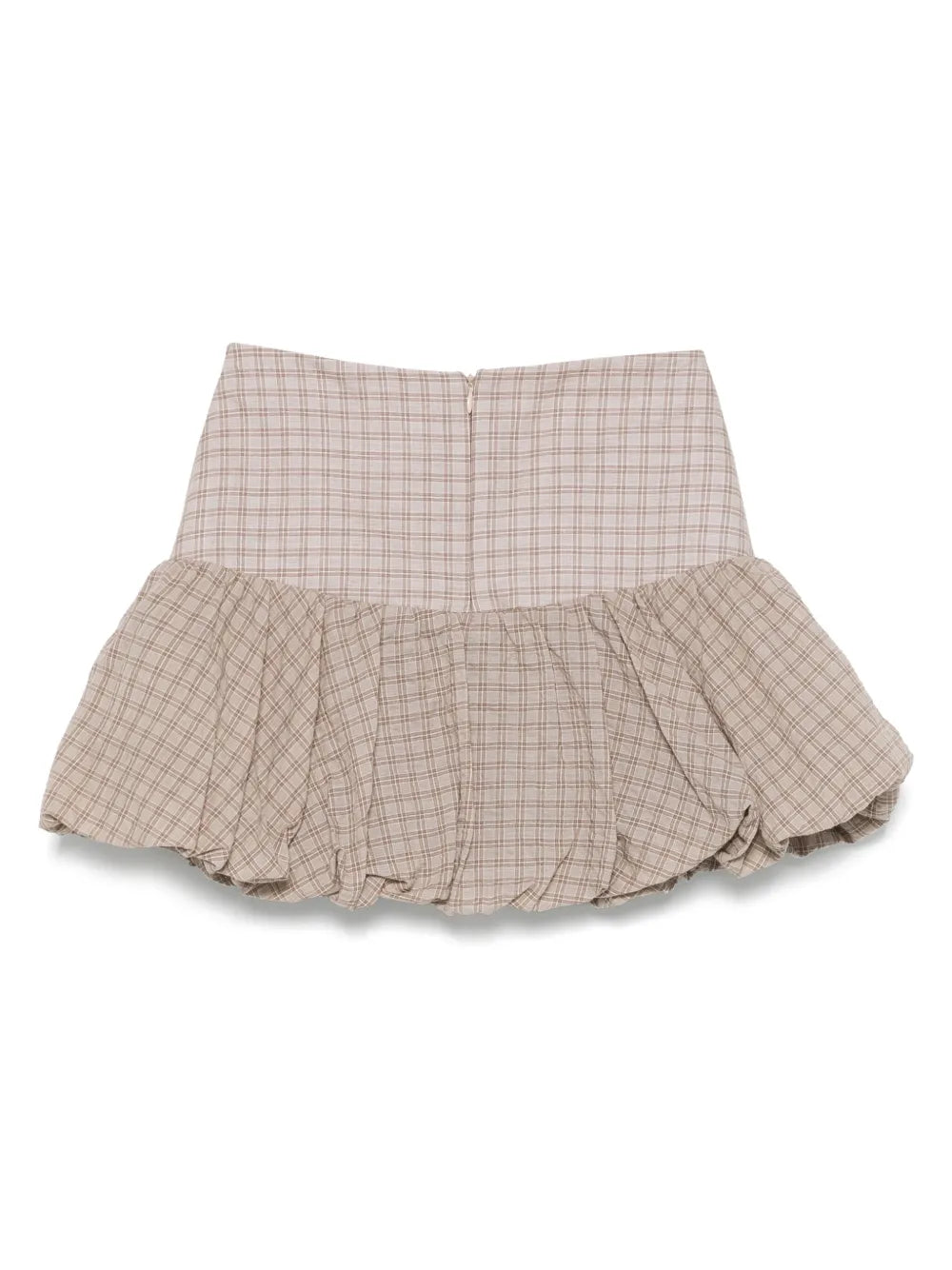 Balloon Checkered Mini Skirt