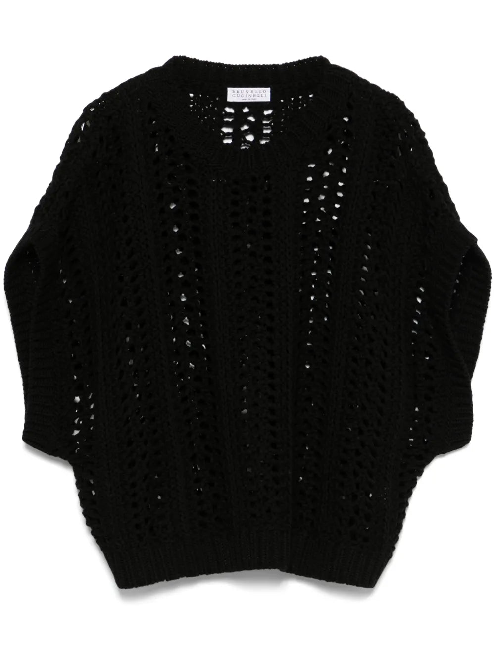 Ribbed-Net Cotton Vest