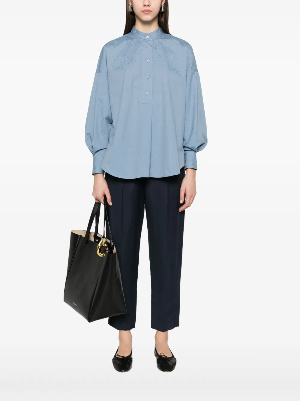 Pressed-Crease Tapered-Leg Trousers