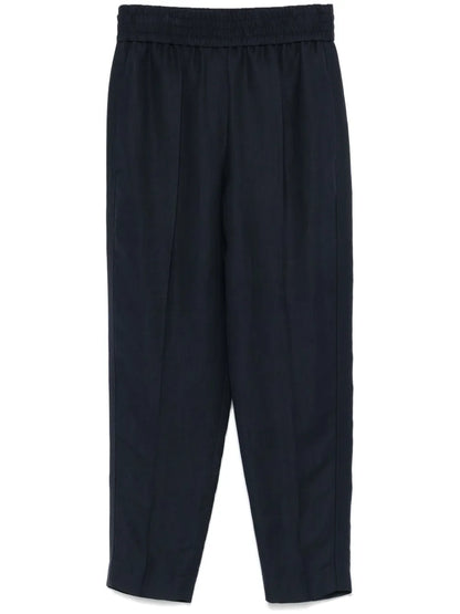 Pressed-Crease Tapered-Leg Trousers