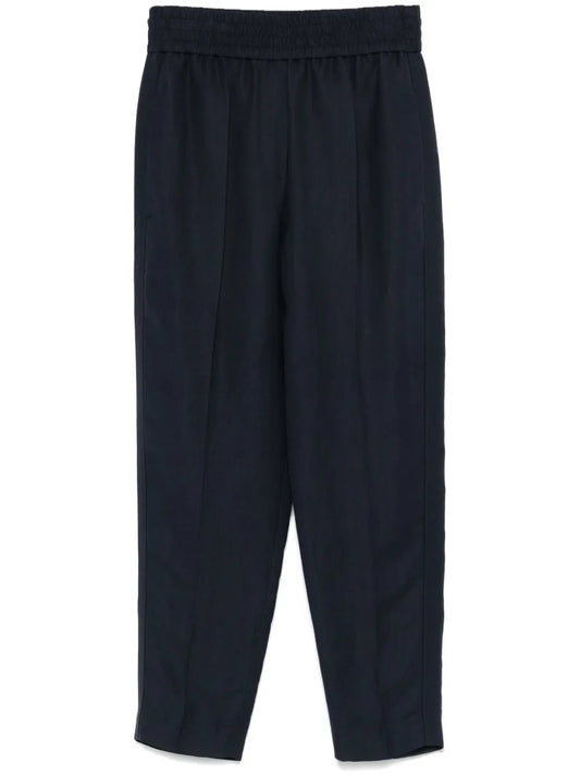 Pressed-Crease Tapered-Leg Trousers