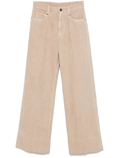 Pressed-Crease Wide-Leg Trousers