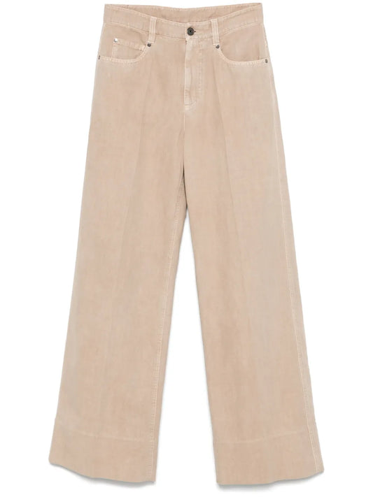 Pressed-Crease Wide-Leg Trousers