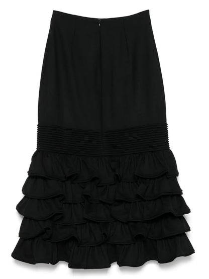 Ruffled Midi Skirt