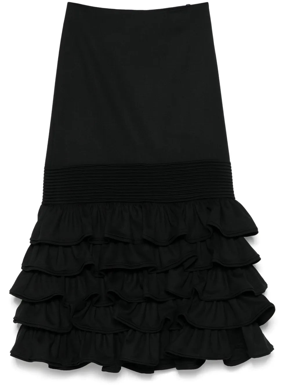 Ruffled Midi Skirt