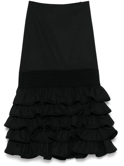 Ruffled Midi Skirt