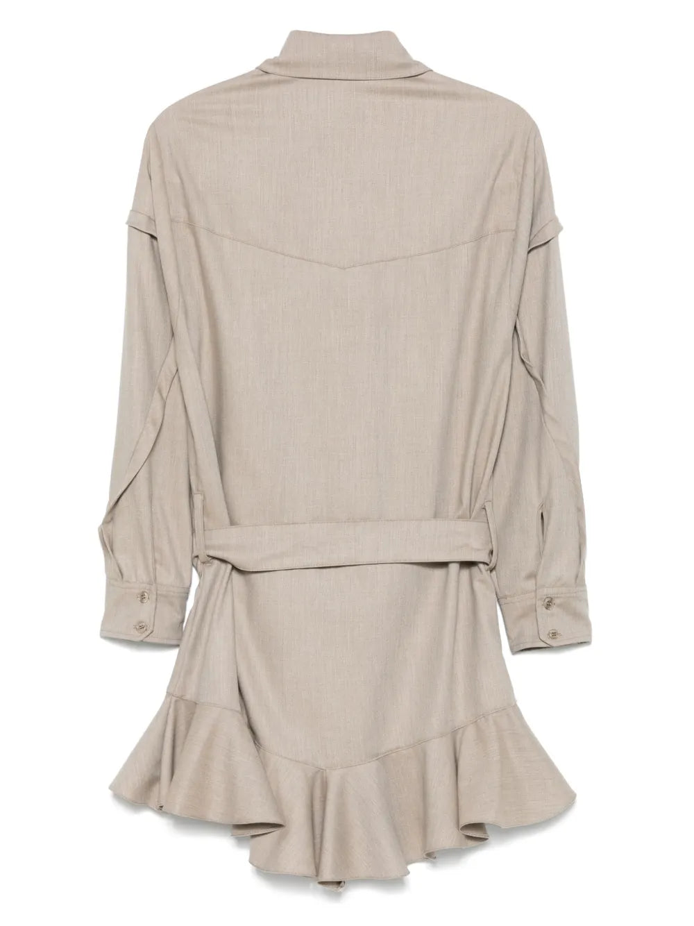 Plissé-Detail Mini Dress
