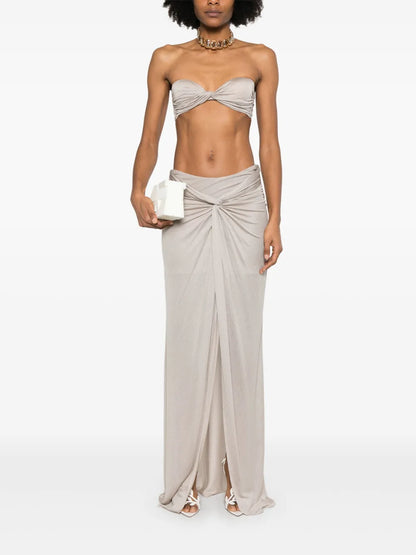 Knot-Detail Maxi Skirt