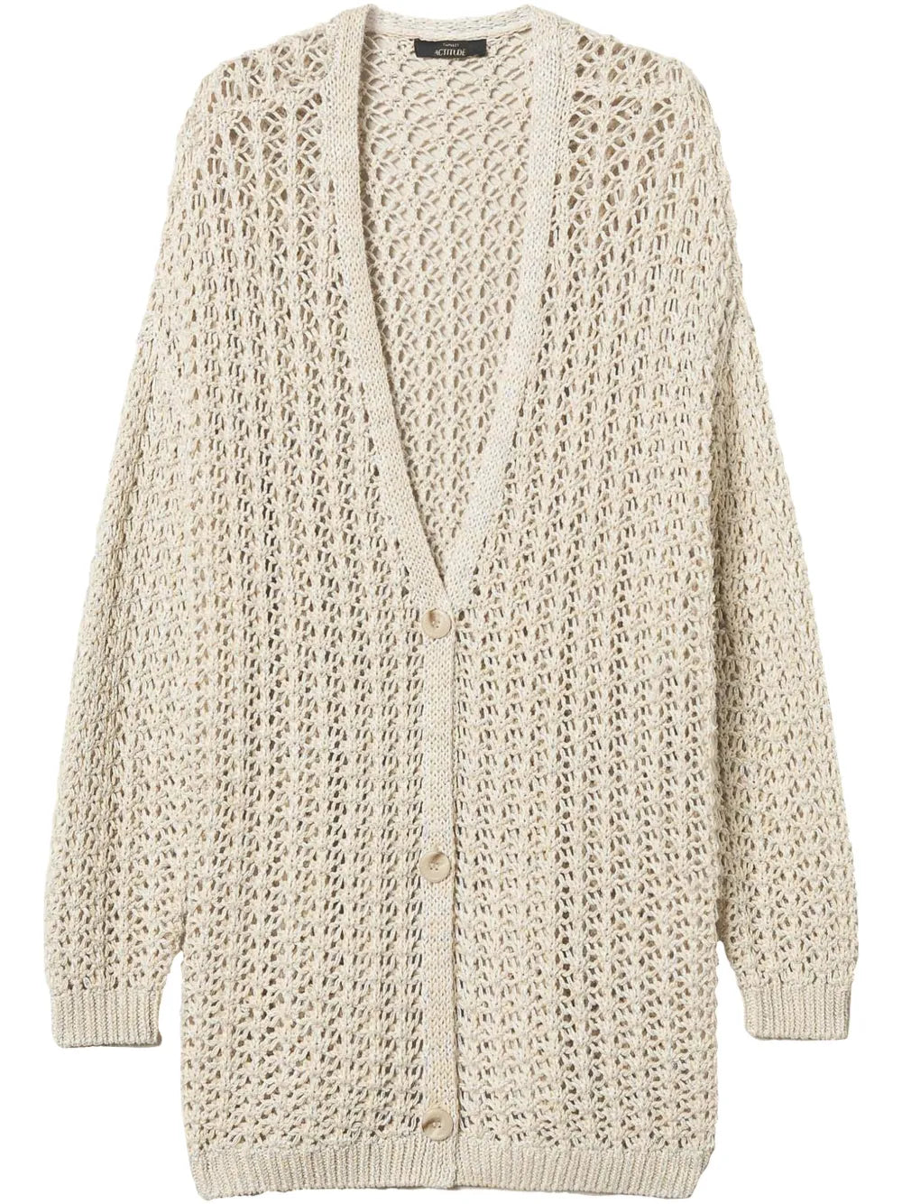 Open-Knit Maxi Cardigan